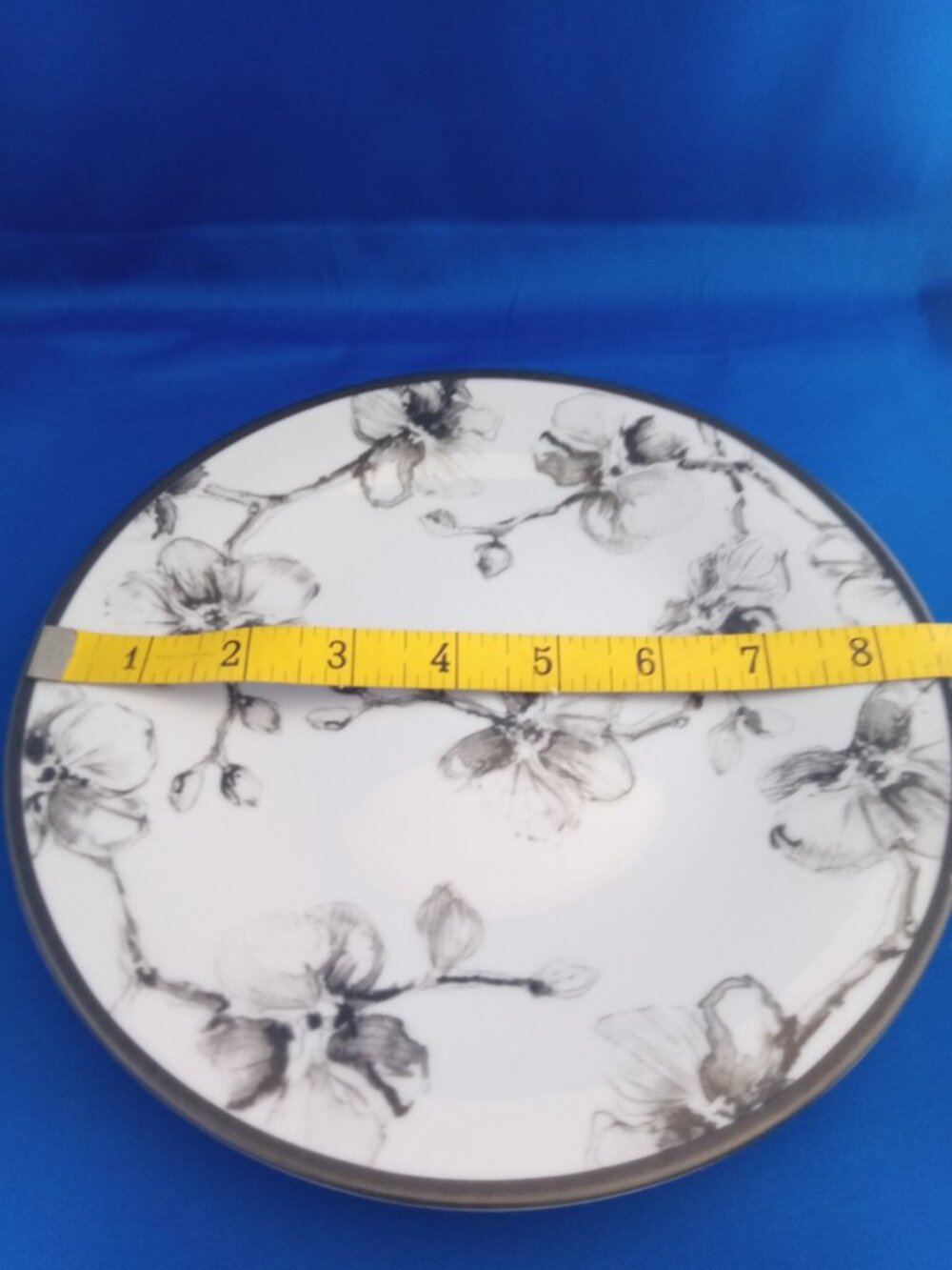 Michael Aram Black Orchid porcelain salad plates set of 4 made in Portugal - Picture 5 of 6